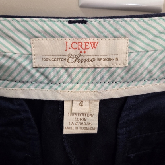 ⭐️J Crew Nay 100% Cotton Chino Shoer Size 4 - Picture 3 of 3